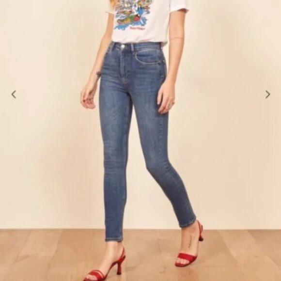 Reformation High Rise Skinny Jean in Destin wash - Picture 1 of 7